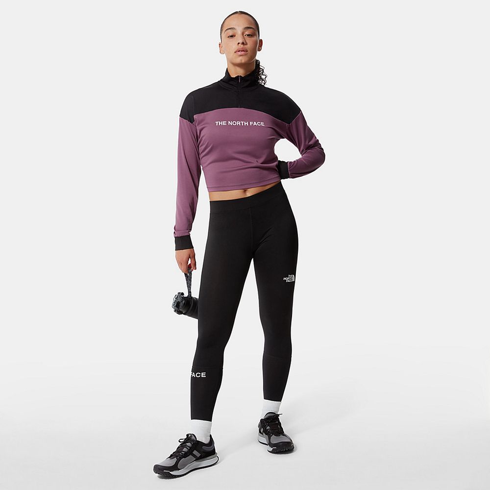 The North Face Leggings Womens Australia - The North Face Mountain Athletics Black Running & Trainin